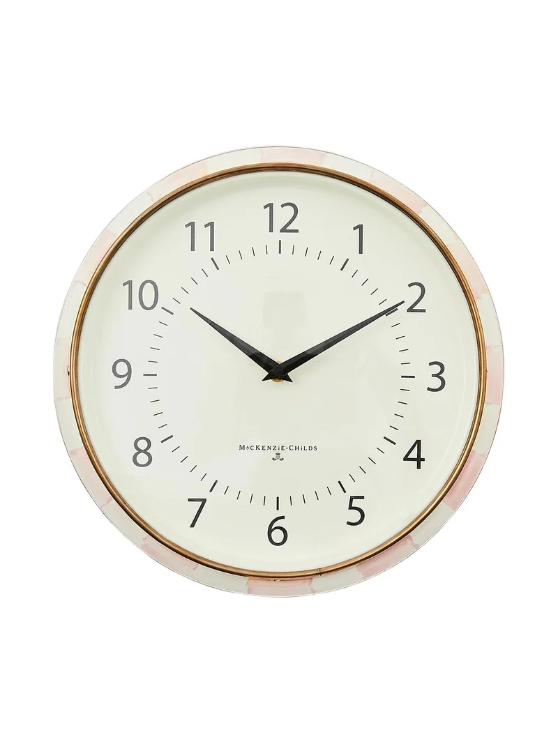 MacKenzie-Childs Rosy Check School Clock