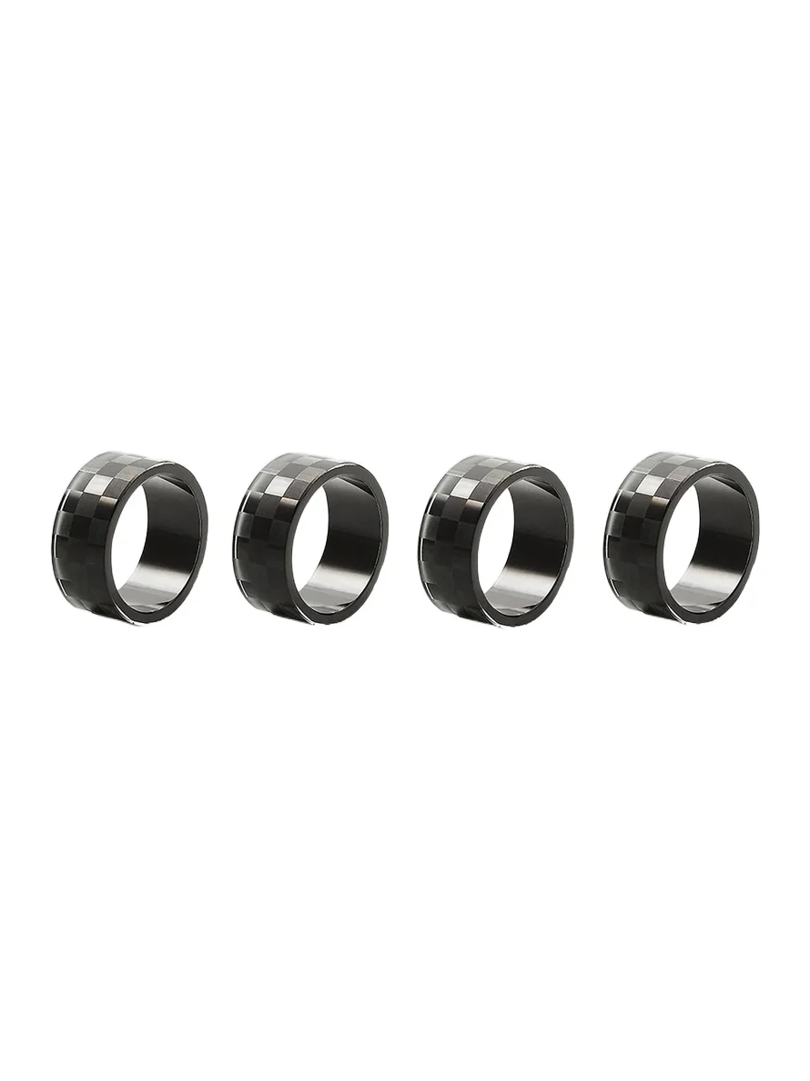 MacKenzie-Childs Check 4-Piece Glass Napkin Ring Set