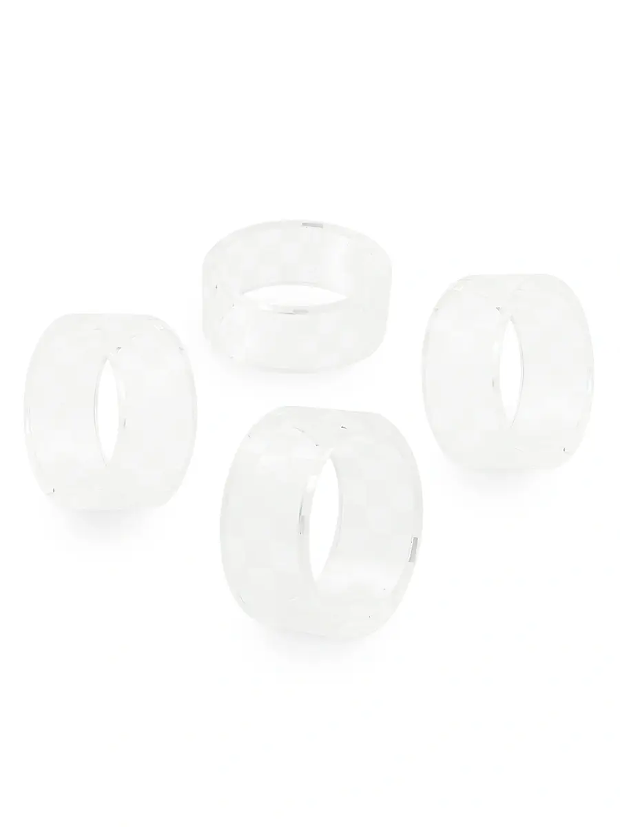 MacKenzie-Childs Check 4-Piece Glass Napkin Ring Set | Thumbnail 3 MacKenzie-Childs Check 4-Piece Glass Napkin Ring Set | Thumbnail 3