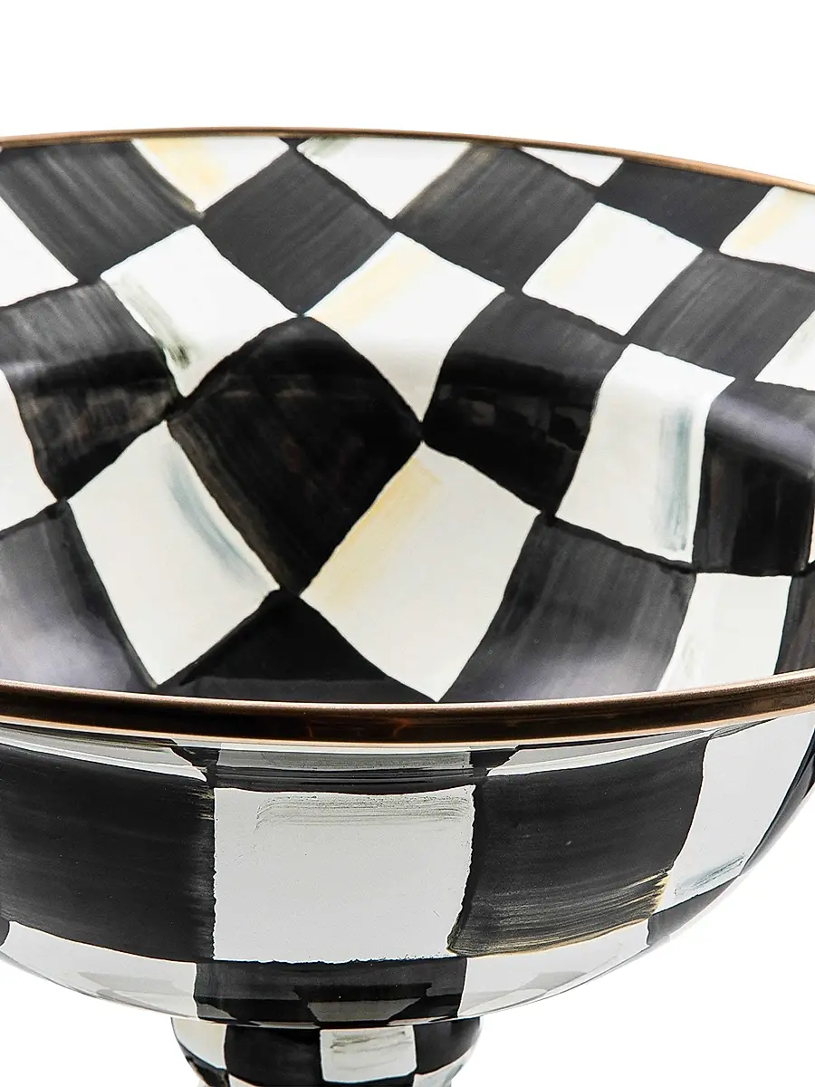MacKenzie-Childs Large Courtly Check Compote Bowl | Thumbnail 2 MacKenzie-Childs Large Courtly Check Compote Bowl | Thumbnail 2