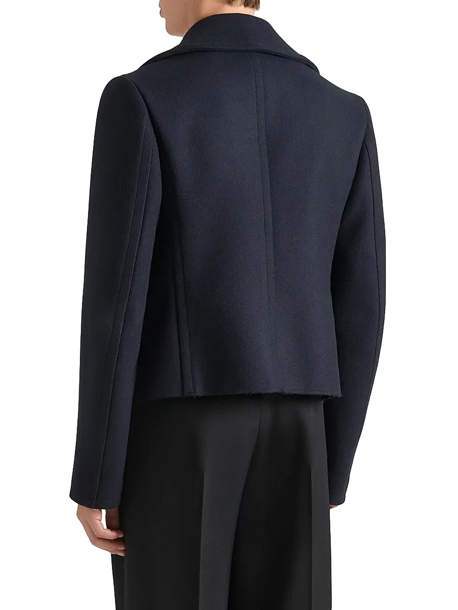 Givenchy Men's Cropped Peacoat in Wool | Thumbnail 3 Givenchy Men's Cropped Peacoat in Wool | Thumbnail 3