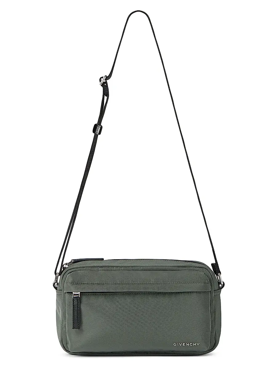 Givenchy Men's Essential U Crossbody Bag in Nylon - Salvia | Image 1 Givenchy Men's Essential U Crossbody Bag in Nylon - Salvia | Image 1