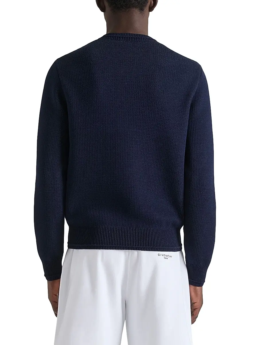 Givenchy Men's Sweater in Cotton Knit with Paris Embroidery | Thumbnail 3