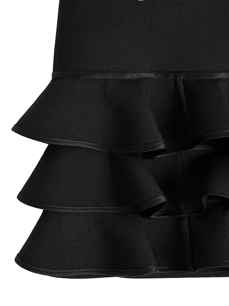 Valentino Garavani Women's Crepe Couture Short Skirt - Black | Thumbnail 4 Valentino Garavani Women's Crepe Couture Short Skirt - Black | Thumbnail 4