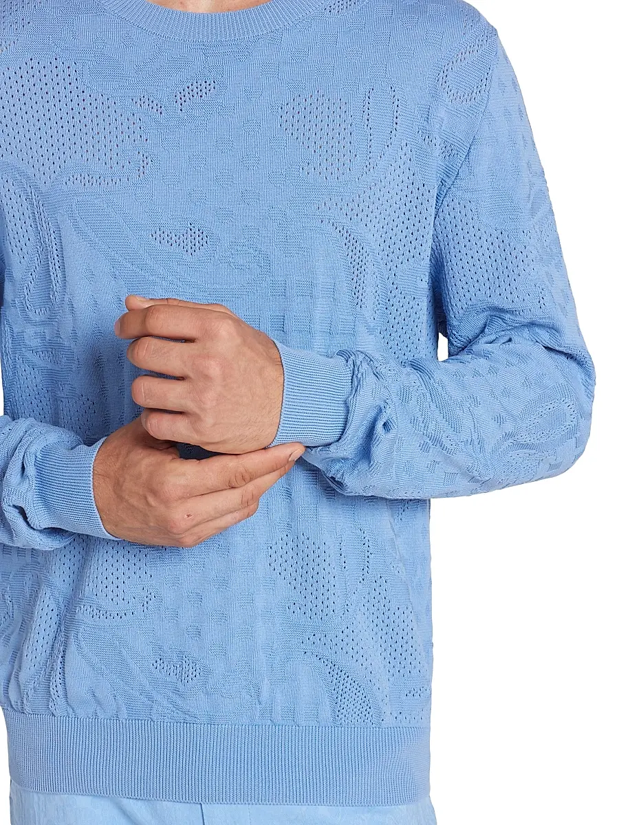 Etro Men's Paisley Cotton Crewneck Sweater | Thumbnail 6