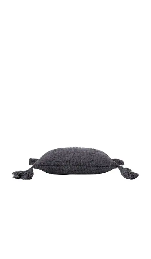 Barefoot Dreams CozyChic Solid Cable Pillow With Tassels | Thumbnail 2