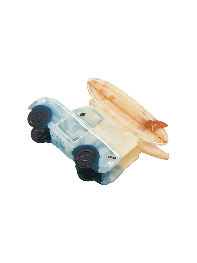 x Revolve Hand-Painted Vintage Car Claw Hair Clip