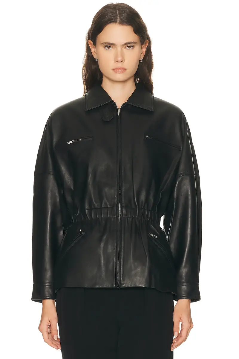 Aexae Leather Cinched Mid Jacket | Thumbnail 4 Aexae Leather Cinched Mid Jacket | Thumbnail 4