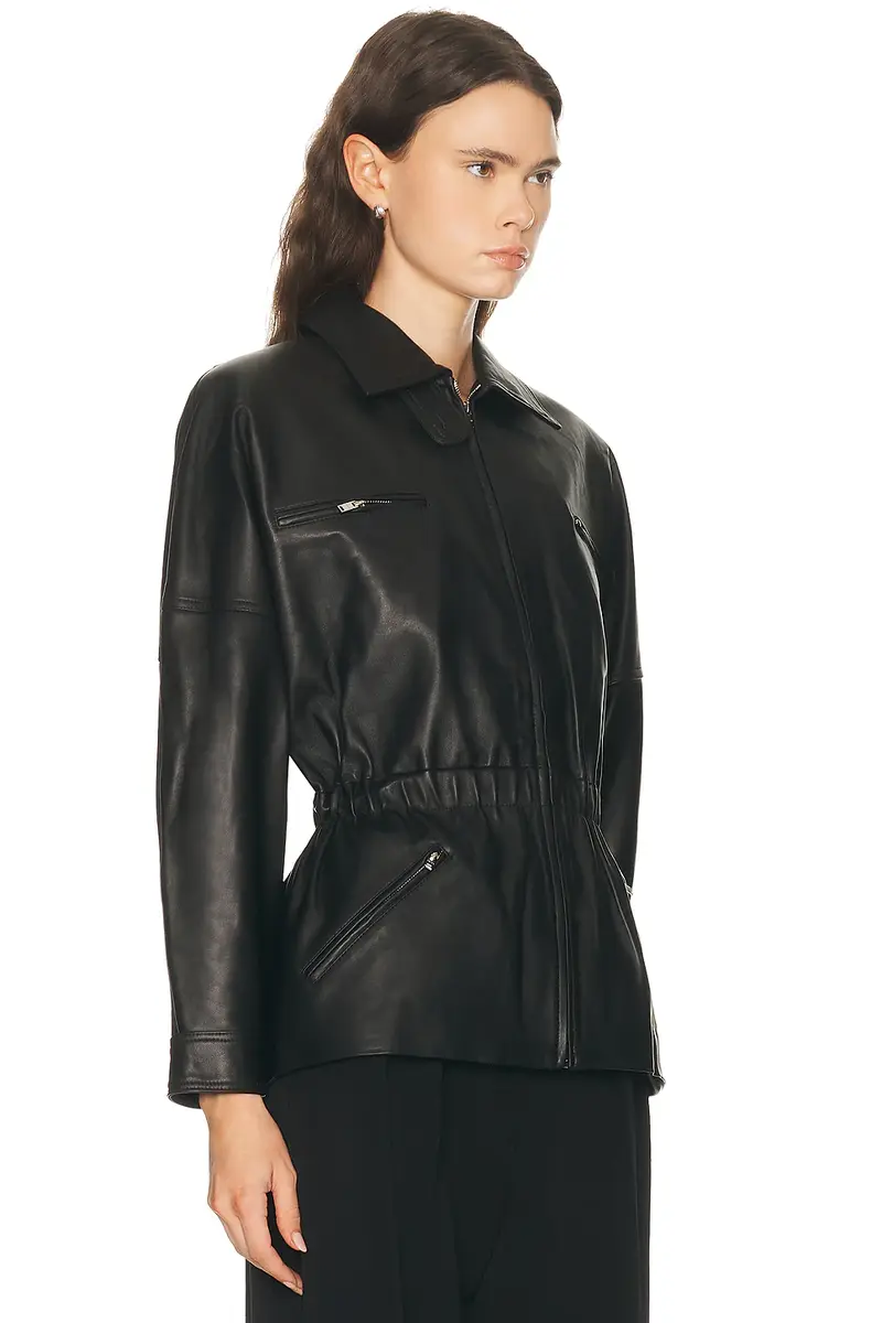 Aexae Leather Cinched Mid Jacket | Thumbnail 5 Aexae Leather Cinched Mid Jacket | Thumbnail 5
