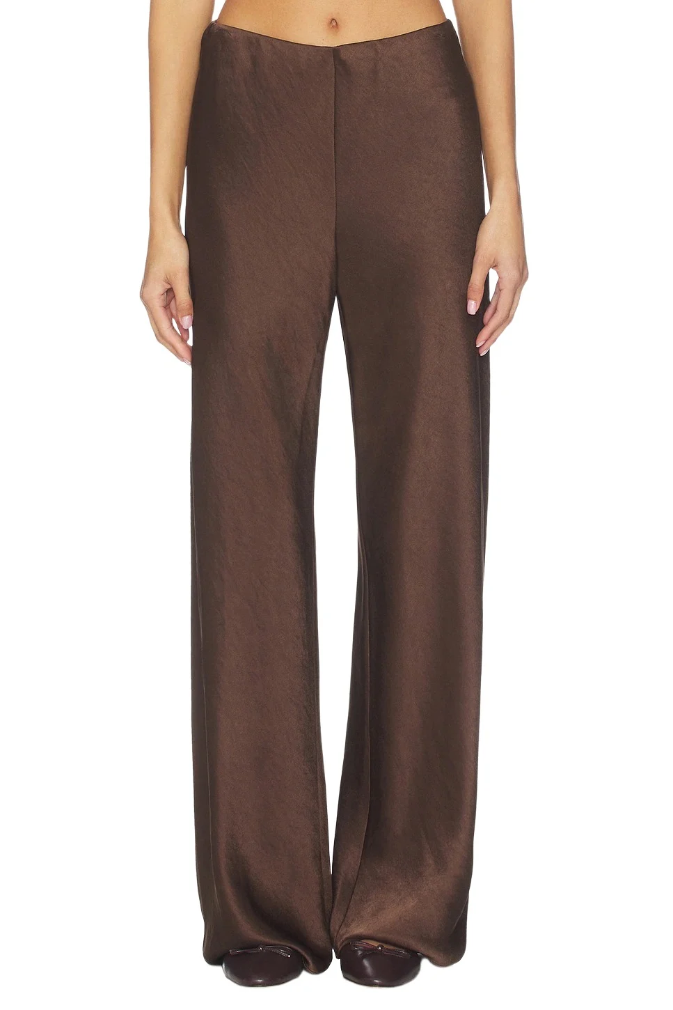 Vince High Waist Fluid Satin Bias Pant