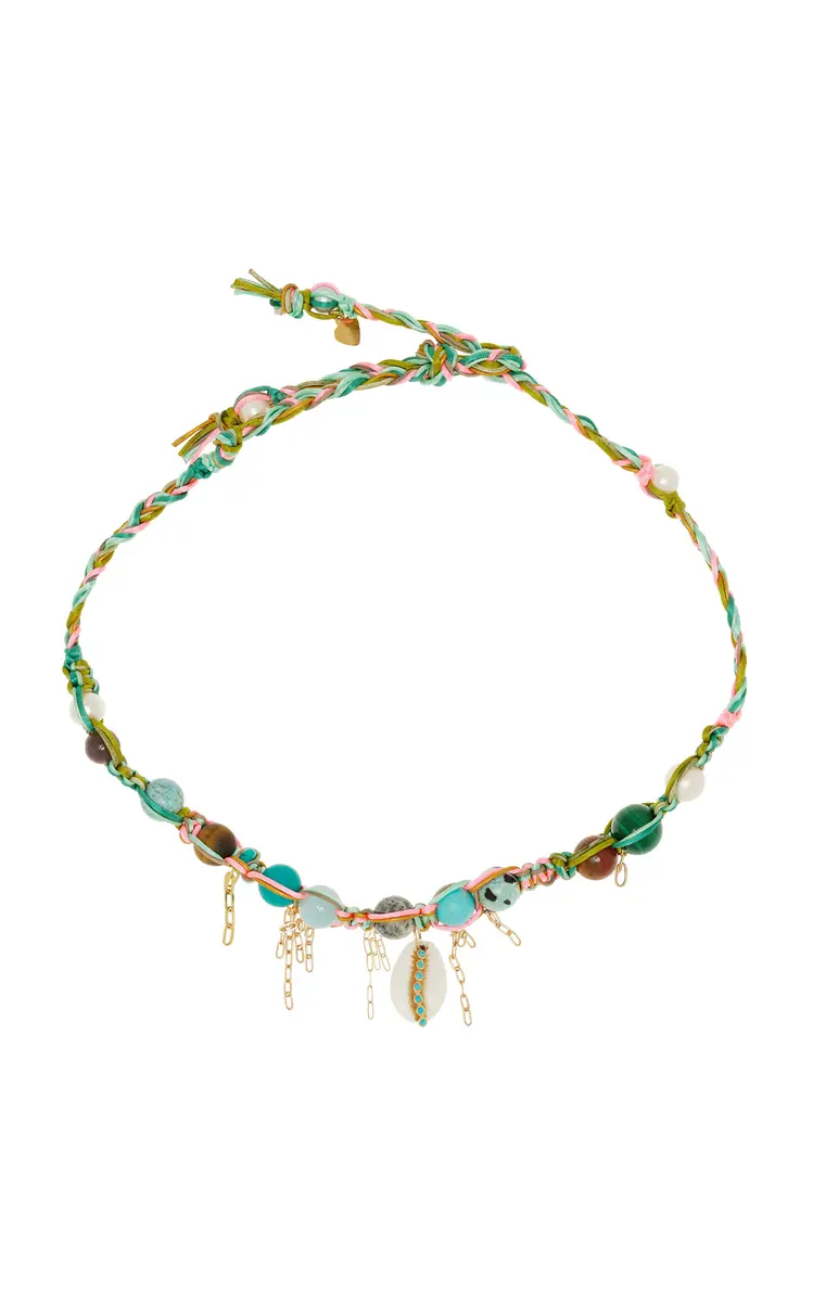 Joie DiGiovanni Turquoise Dream Cowrie Shell Rockstar Choker
