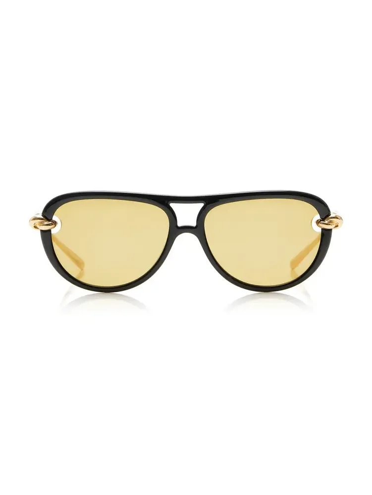 Yellow Aviator-Frame Sunglasses Yellow Aviator-Frame Sunglasses