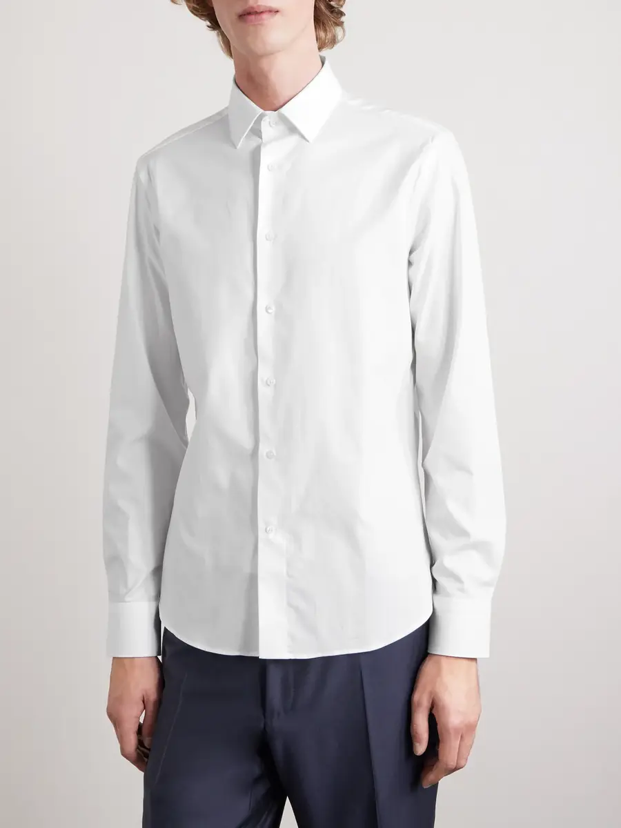 Canali Impeccabile Classic-Collar Cotton-Poplin Shirt - Men | Thumbnail 2 Canali Impeccabile Classic-Collar Cotton-Poplin Shirt - Men | Thumbnail 2