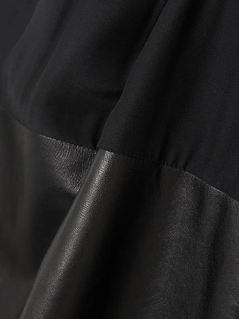 Sharon Wauchob Laure Paneled Silk-jersey And Leather Midi Skirt | Thumbnail 5