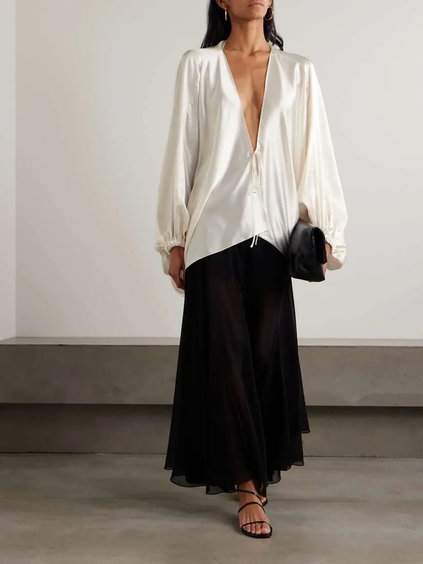 Sharon Wauchob Cul Oversized Silk-satin Blouse | Thumbnail 2 Sharon Wauchob Cul Oversized Silk-satin Blouse | Thumbnail 2