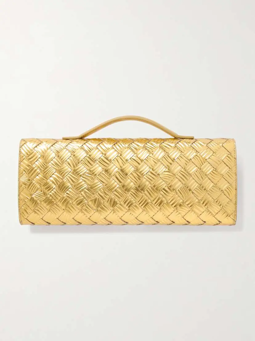 Bottega Veneta Long Andiamo Intrecciato Metallic Leather Clutch | Thumbnail 3 Bottega Veneta Long Andiamo Intrecciato Metallic Leather Clutch | Thumbnail 3