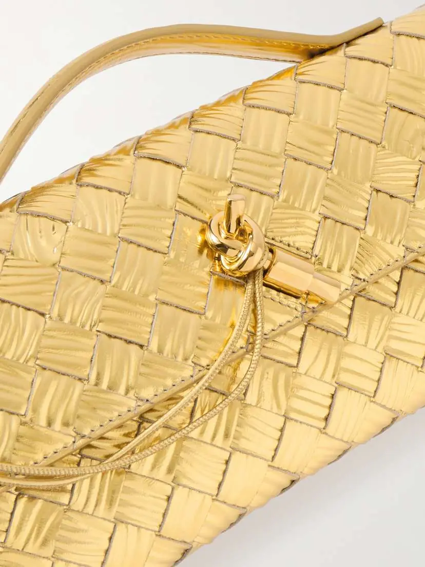 Bottega Veneta Long Andiamo Intrecciato Metallic Leather Clutch | Thumbnail 4 Bottega Veneta Long Andiamo Intrecciato Metallic Leather Clutch | Thumbnail 4