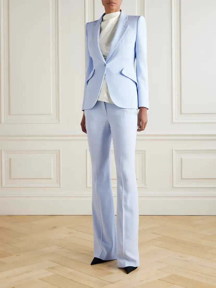 Alexander McQueen Crepe Flared Pants | Thumbnail 2