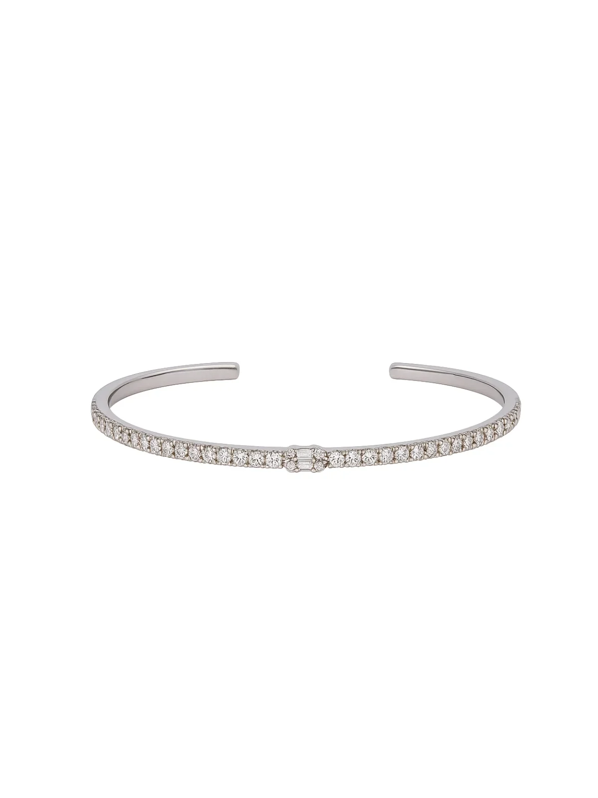 1.3ct Diamond 18K Gold Bangle Bracelet