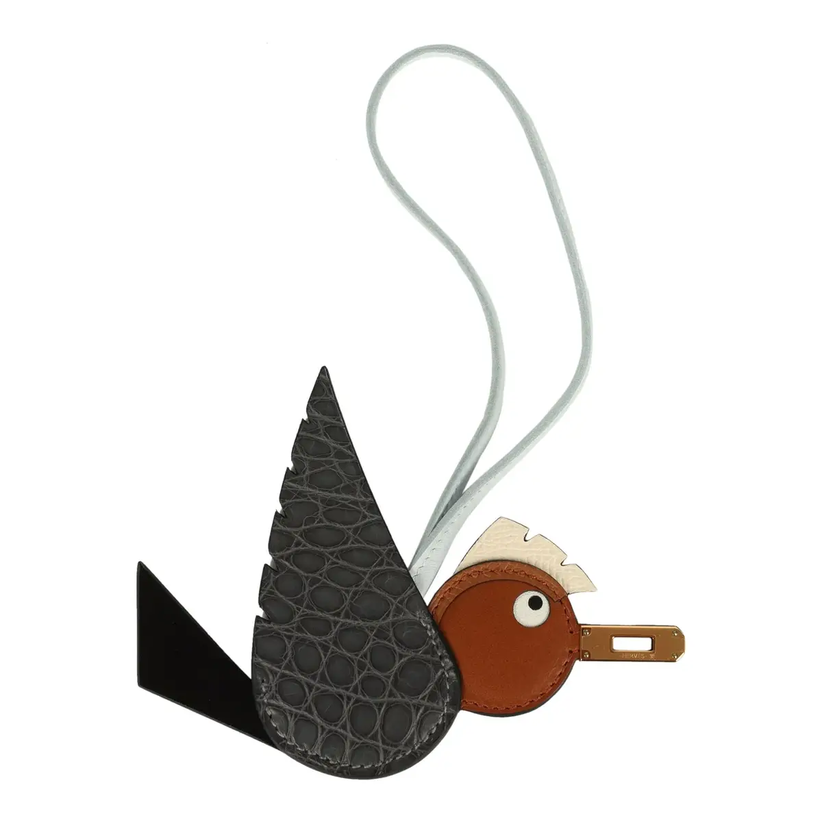 HERMÈS Hermes Birdy Charm Gris Paris, Black, Fauve, Gold, Nata and Bleu Brume Matte Alligator, Box, Barenia, Epsom, Swift Gold Hardware | Thumbnail 2 HERMÈS Hermes Birdy Charm Gris Paris, Black, Fauve, Gold, Nata and Bleu Brume Matte Alligator, Box, Barenia, Epsom, Swift Gold Hardware | Thumbnail 2
