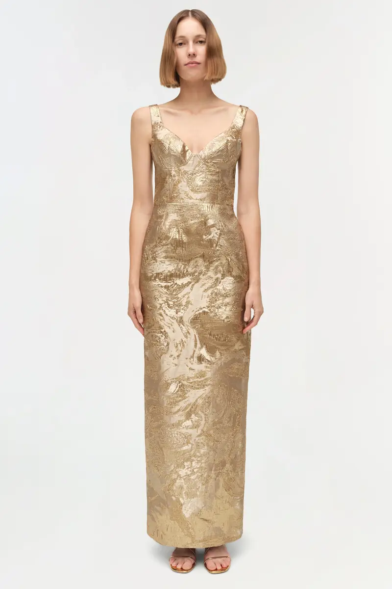 Simkhai Viella Metallic Jacquard Gown | Thumbnail 6