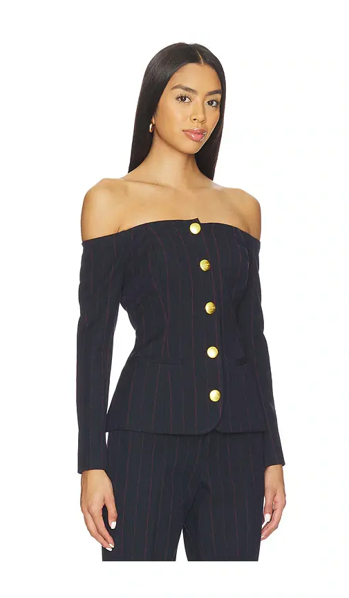 L'Agence Alice Off Shoulder Blazer | Thumbnail 2 L'Agence Alice Off Shoulder Blazer | Thumbnail 2