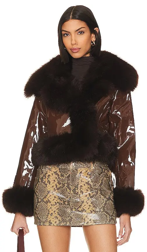 Adrienne Landau Faux Leather & Fur Jacket | Thumbnail 2 Adrienne Landau Faux Leather & Fur Jacket | Thumbnail 2