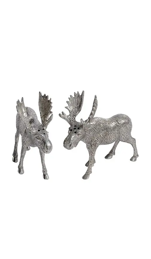 The Favorites St. Anton Pewter Moose Salt & Pepper Shakers | Thumbnail 2