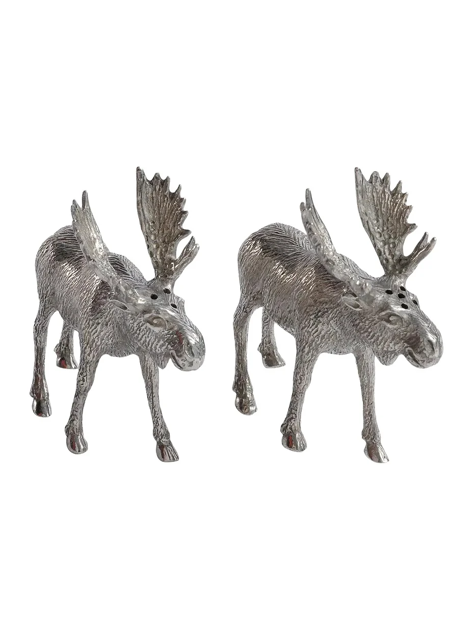 The Favorites St. Anton Pewter Moose Salt & Pepper Shakers