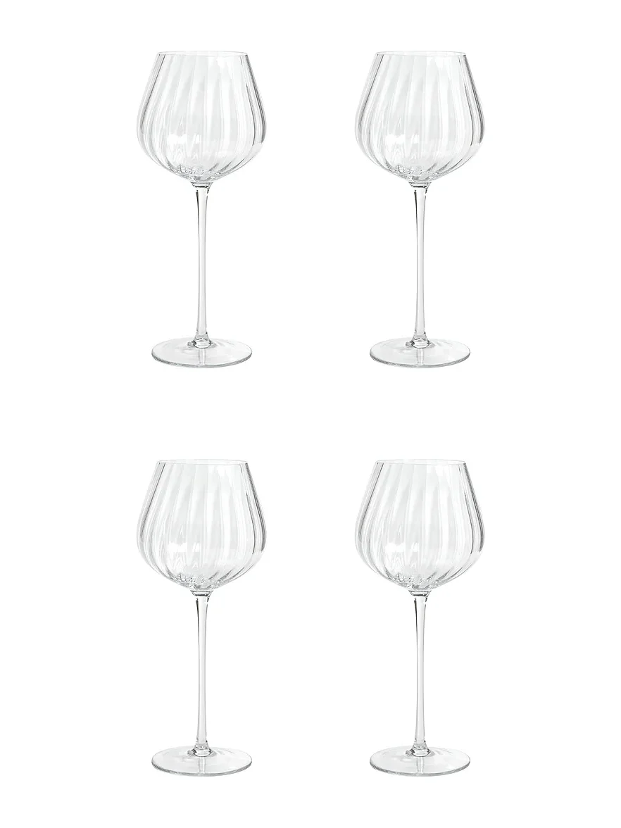 The Favorites Madeleine Optic Red Wine Glasses Set Of 4