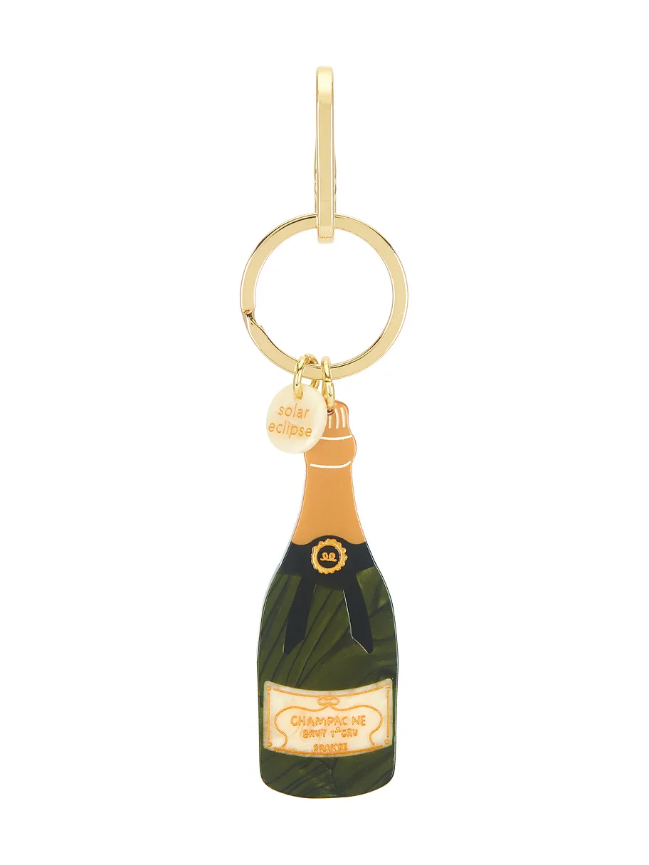 Hand-Painted Champagne Bag Charm + Keychain Hand-Painted Champagne Bag Charm + Keychain