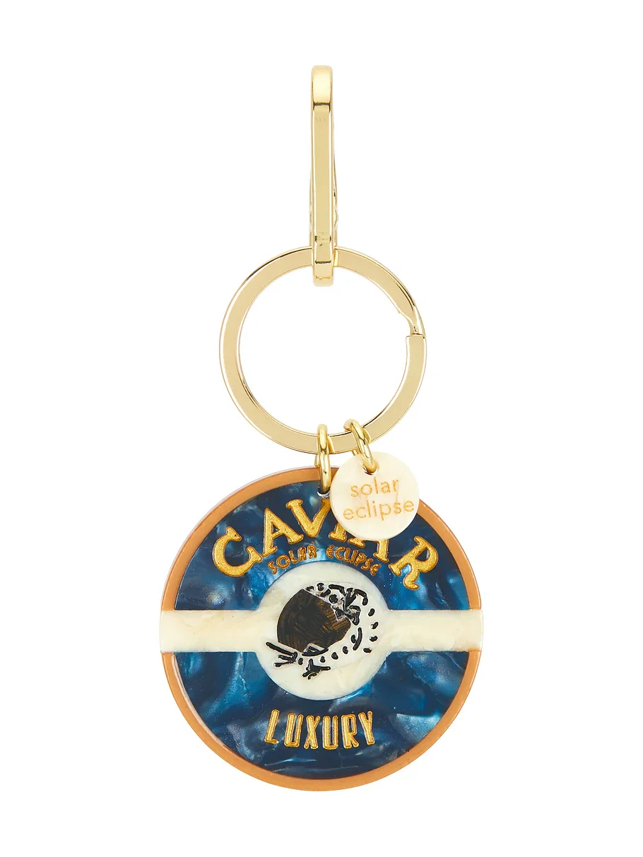Hand-Painted Caviar Bag Charm + Keychain