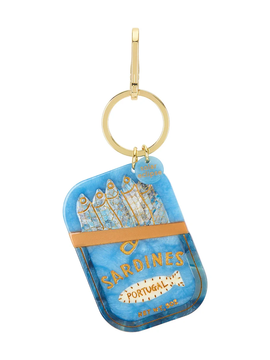 Solar Eclipse Hand-Painted Sardines Bag Charm + Keychain