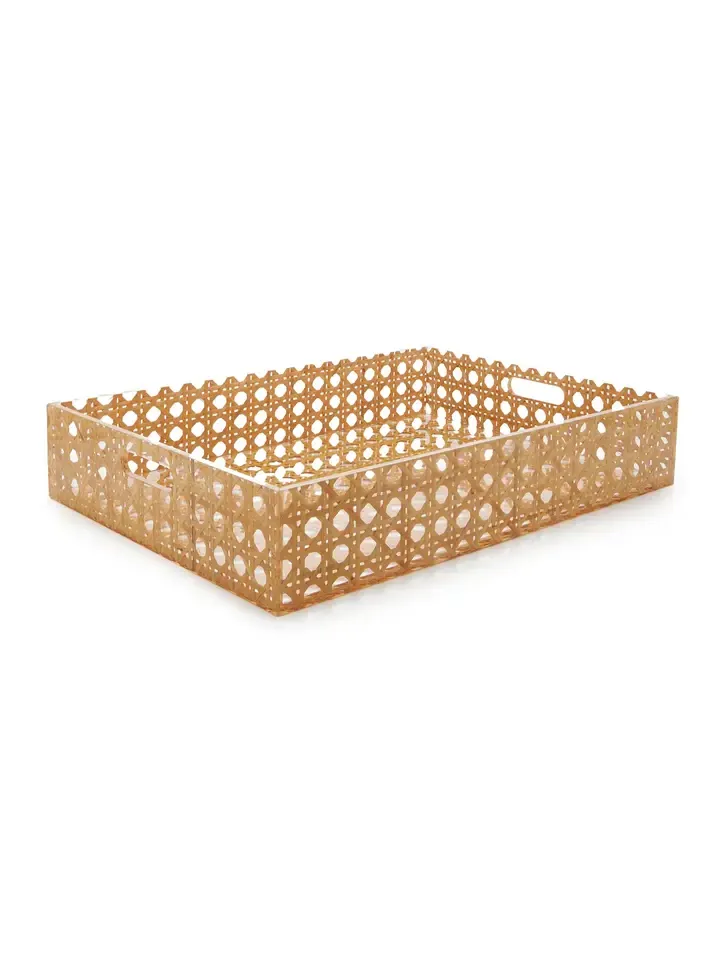 Moda Domus Large Wicker-Resin Tray