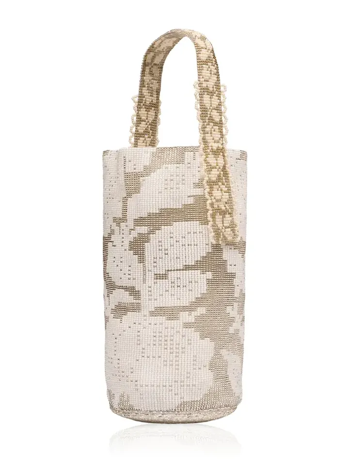 Pura Utz Lace Beaded Pouch
