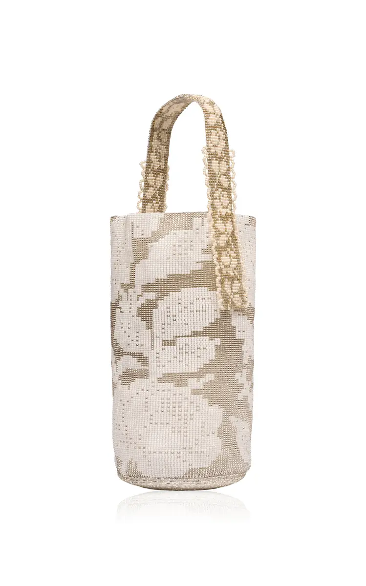 Pura Utz Lace Beaded Pouch