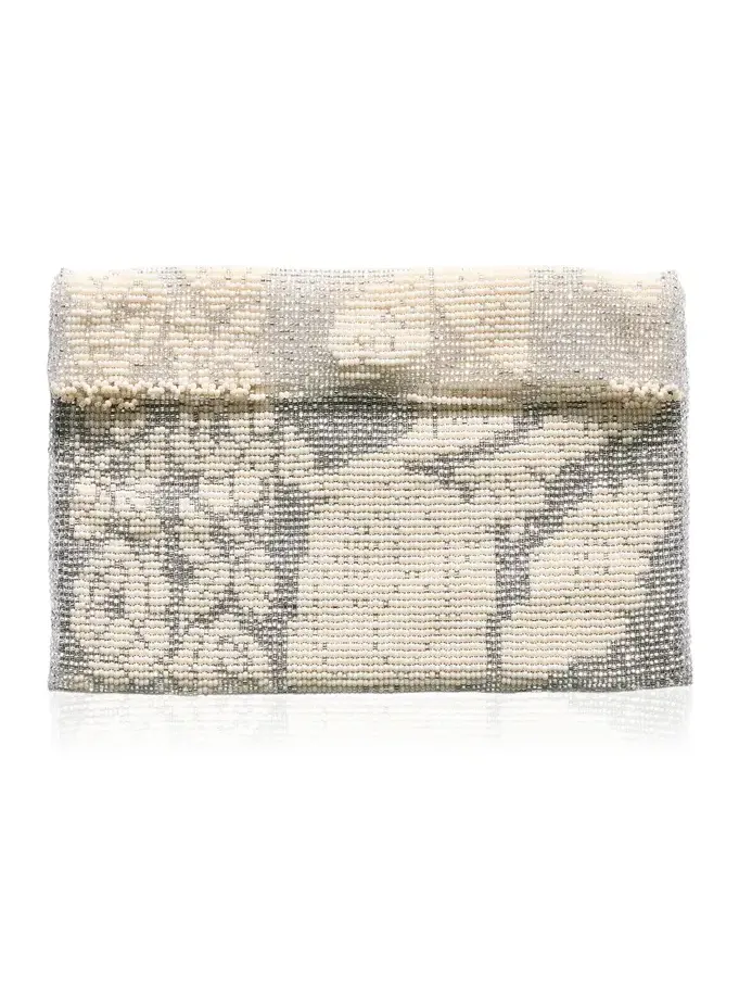 Pura Utz Lace Beaded Clutch