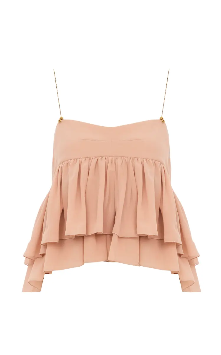 Chloé Silk Tiered Georgette Top | Thumbnail 4 Chloé Silk Tiered Georgette Top | Thumbnail 4