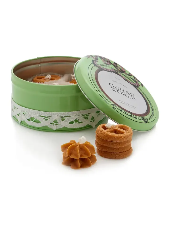 Gohar World Candle; Gohar World Biscuit Tin