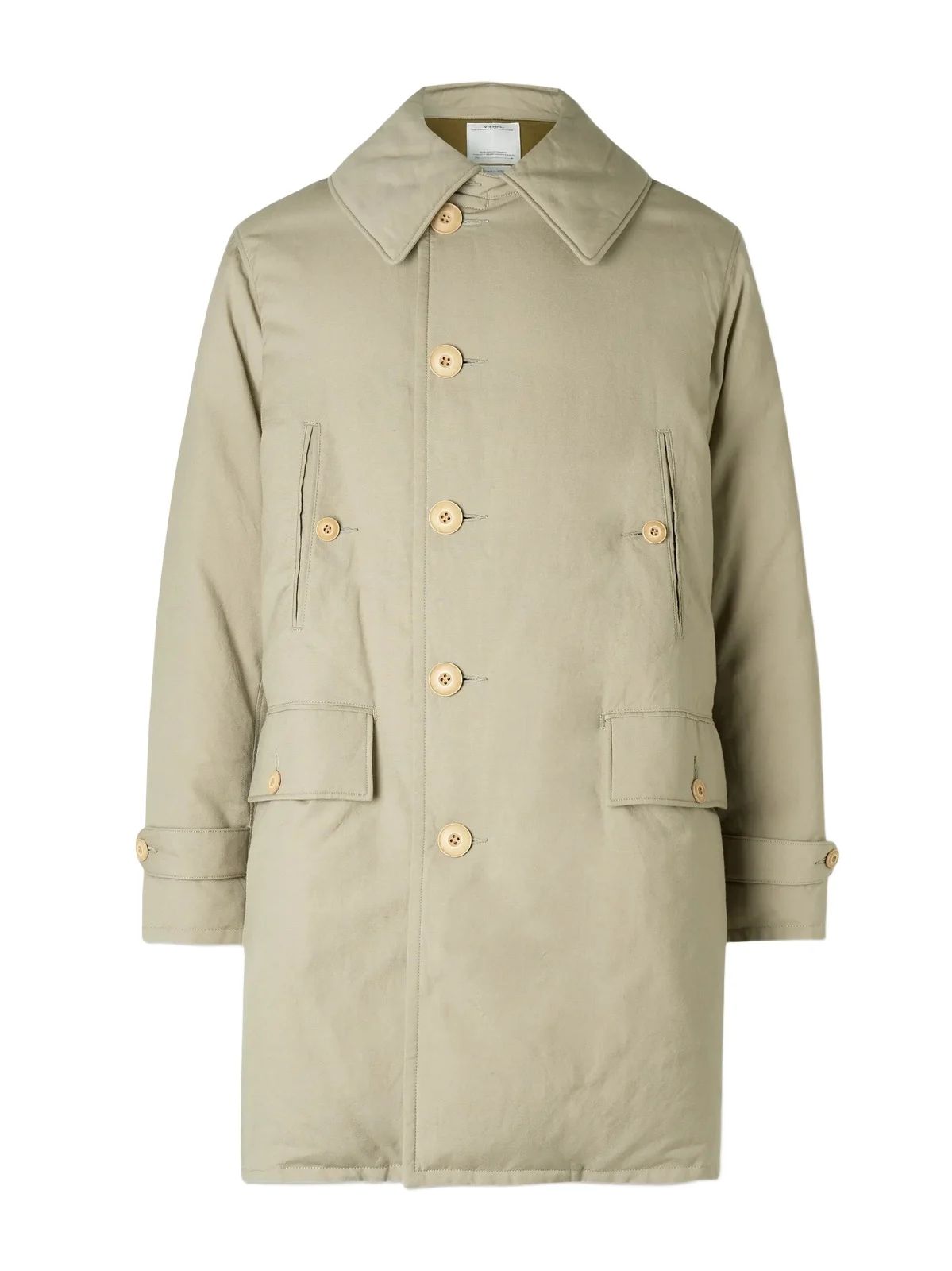 Visvim Winslow Padded Wool and Linen-Blend Down Coat - Men