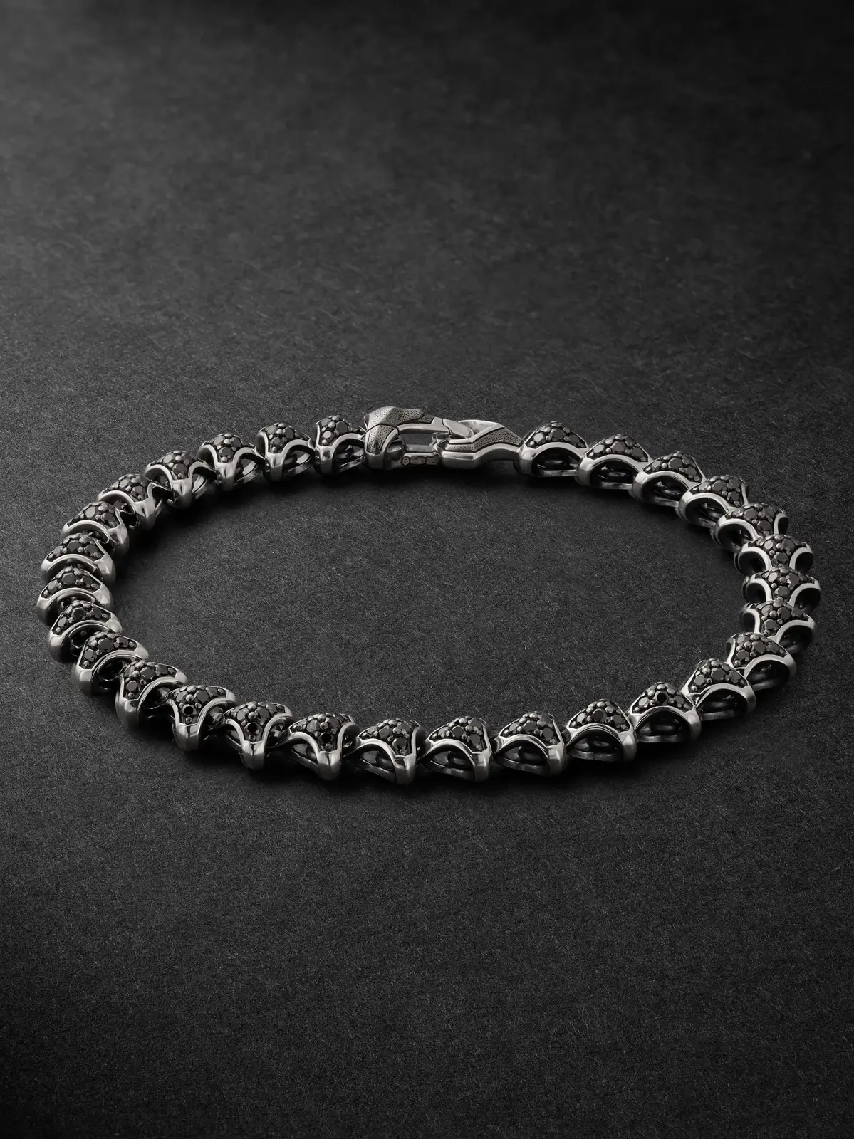 Armory Sterling Silver Diamond Bracelet - Men Armory Sterling Silver Diamond Bracelet - Men