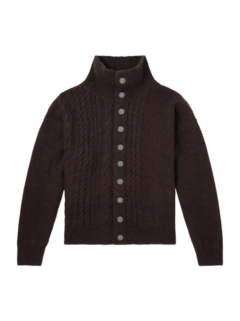 Enfants Riches Déprimés Cable-Knit Cashmere Cardiganen | Image 1 Enfants Riches Déprimés Cable-Knit Cashmere Cardiganen | Image 1