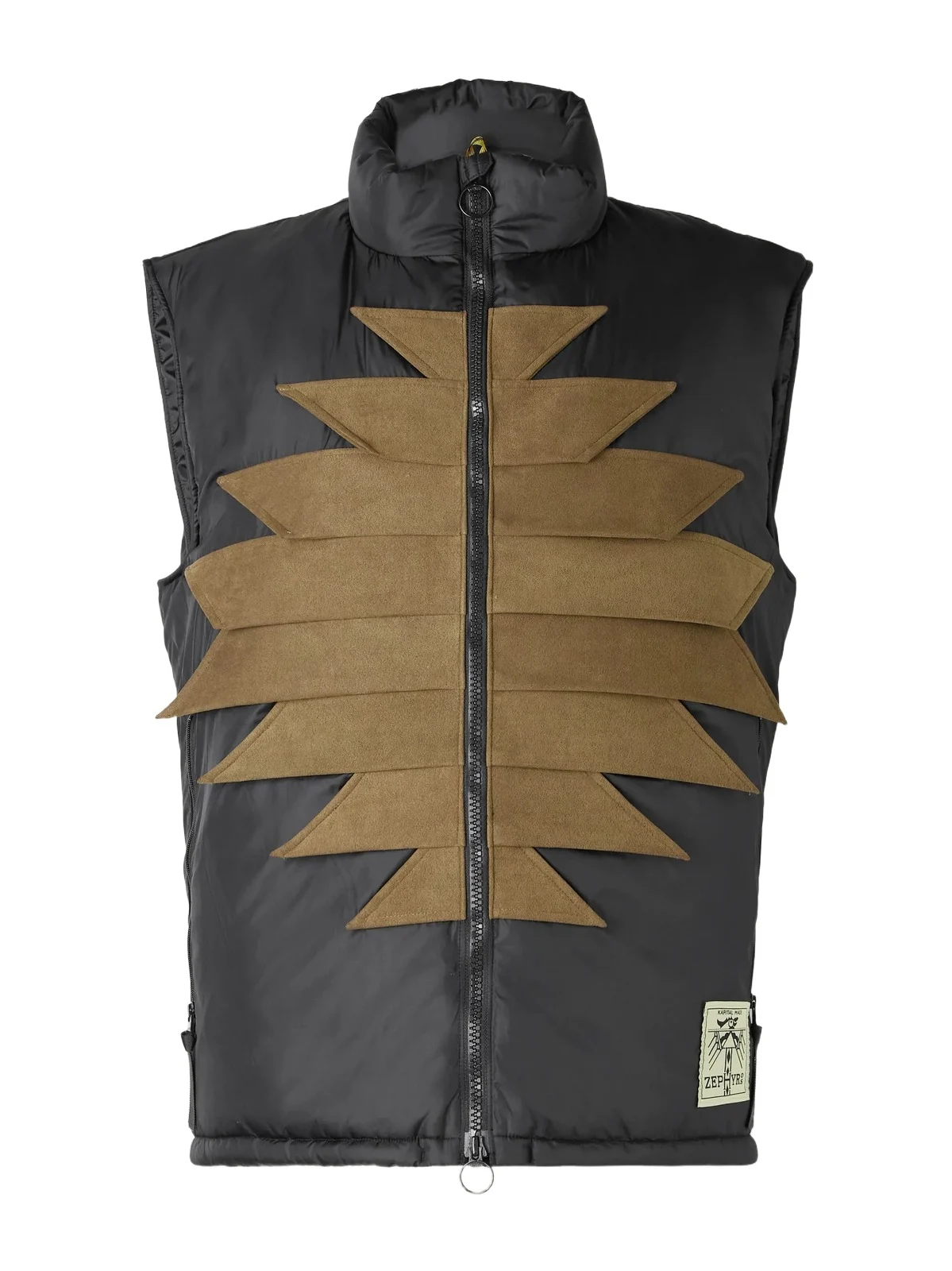 KAPITAL Zepher Suede-Trimmed Shell Gilet - Men