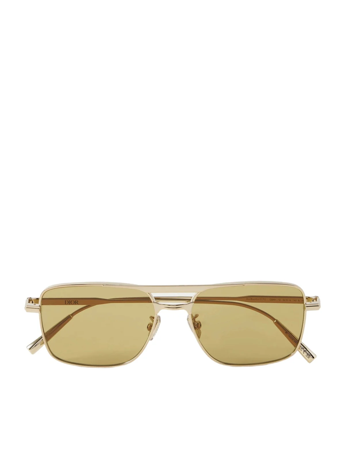 DIOR Eyewear DiorBlackSuitS17U Double-Bridge D-Frame Gold-Tone Sunglasses - Men