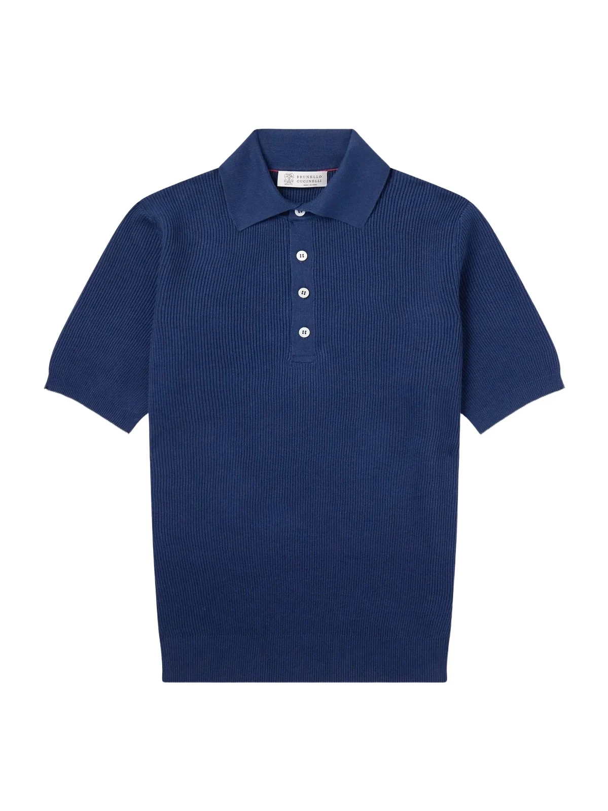Ribbed Cotton Polo Shirt - Men