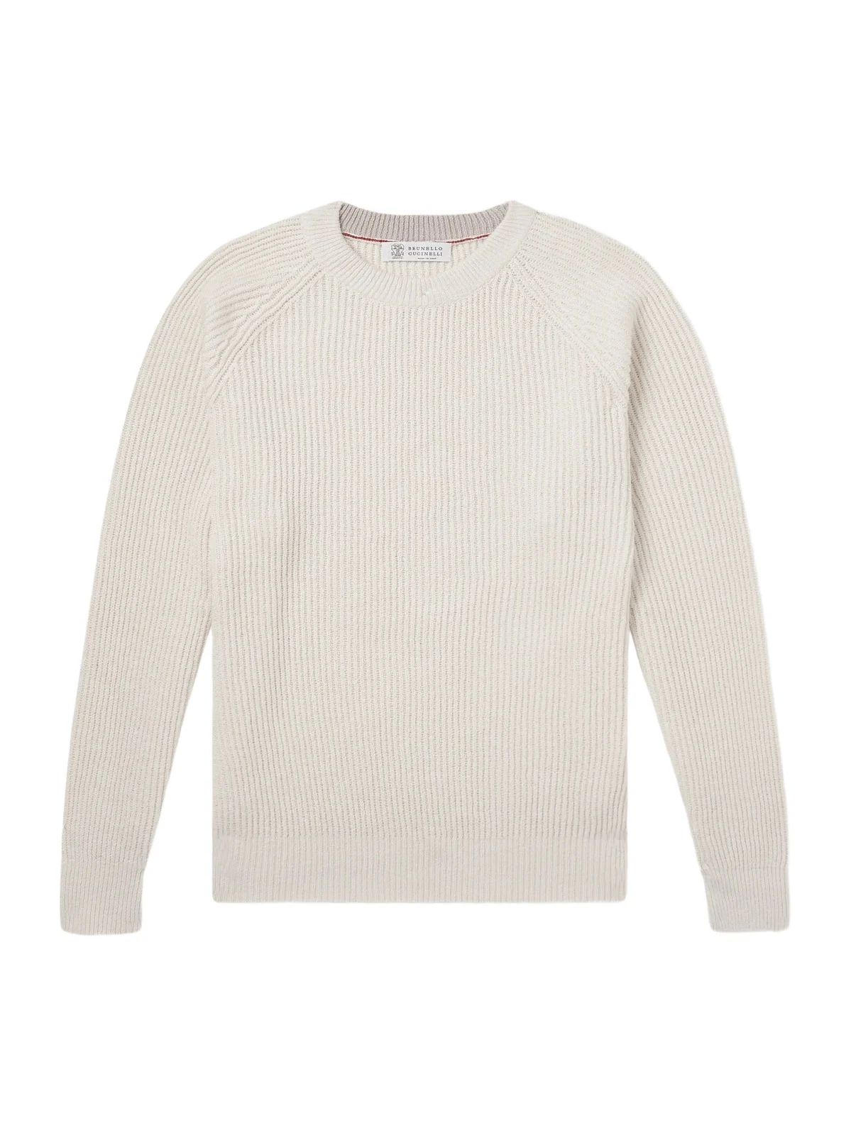 Ribbed Cotton Sweater - Men Ribbed Cotton Sweater - Men