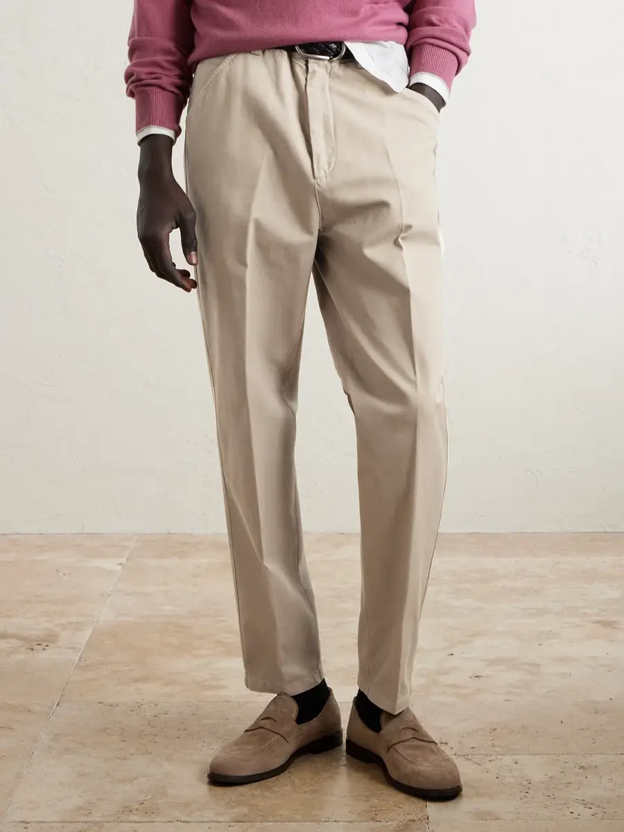 Brunello Cucinelli Straight-Leg Cotton Chinos - Men | Thumbnail 3 Brunello Cucinelli Straight-Leg Cotton Chinos - Men | Thumbnail 3