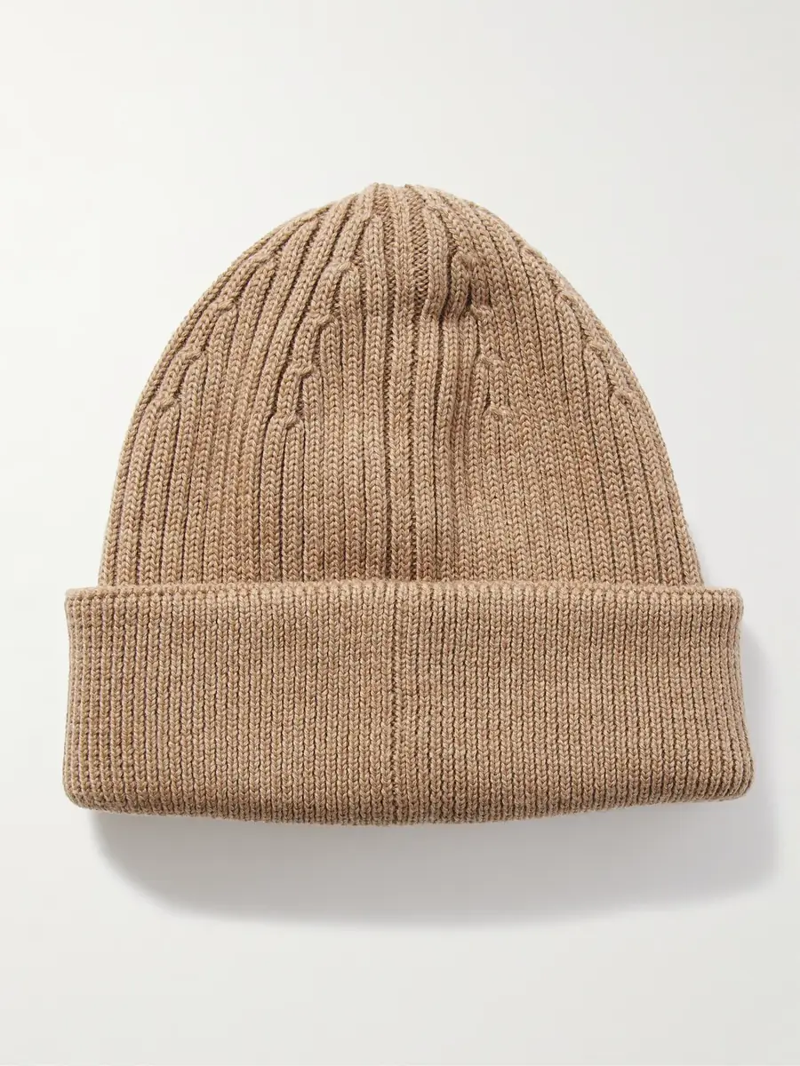 Loewe Logo-Embroidered Ribbed Wool Beanie - Men | Thumbnail 3 Loewe Logo-Embroidered Ribbed Wool Beanie - Men | Thumbnail 3