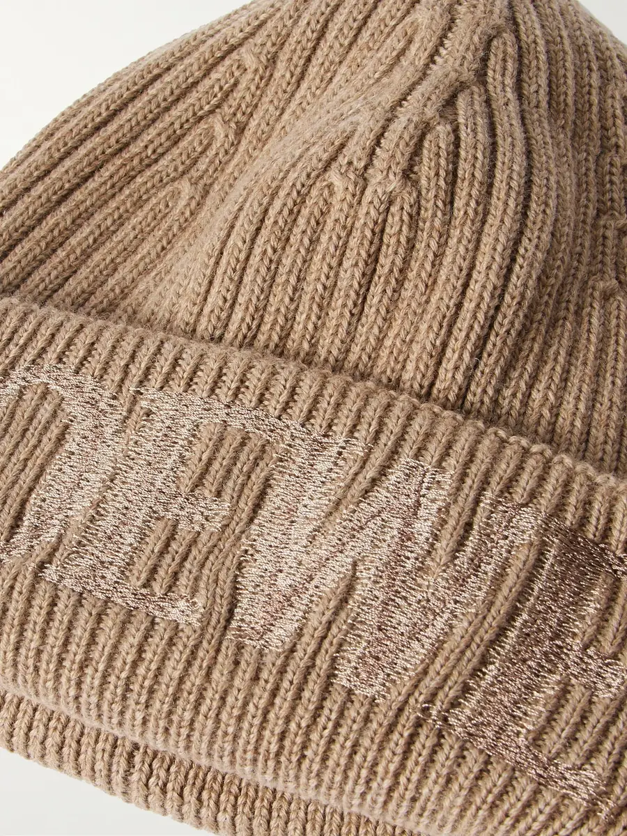 Loewe Logo-Embroidered Ribbed Wool Beanie - Men | Thumbnail 4 Loewe Logo-Embroidered Ribbed Wool Beanie - Men | Thumbnail 4