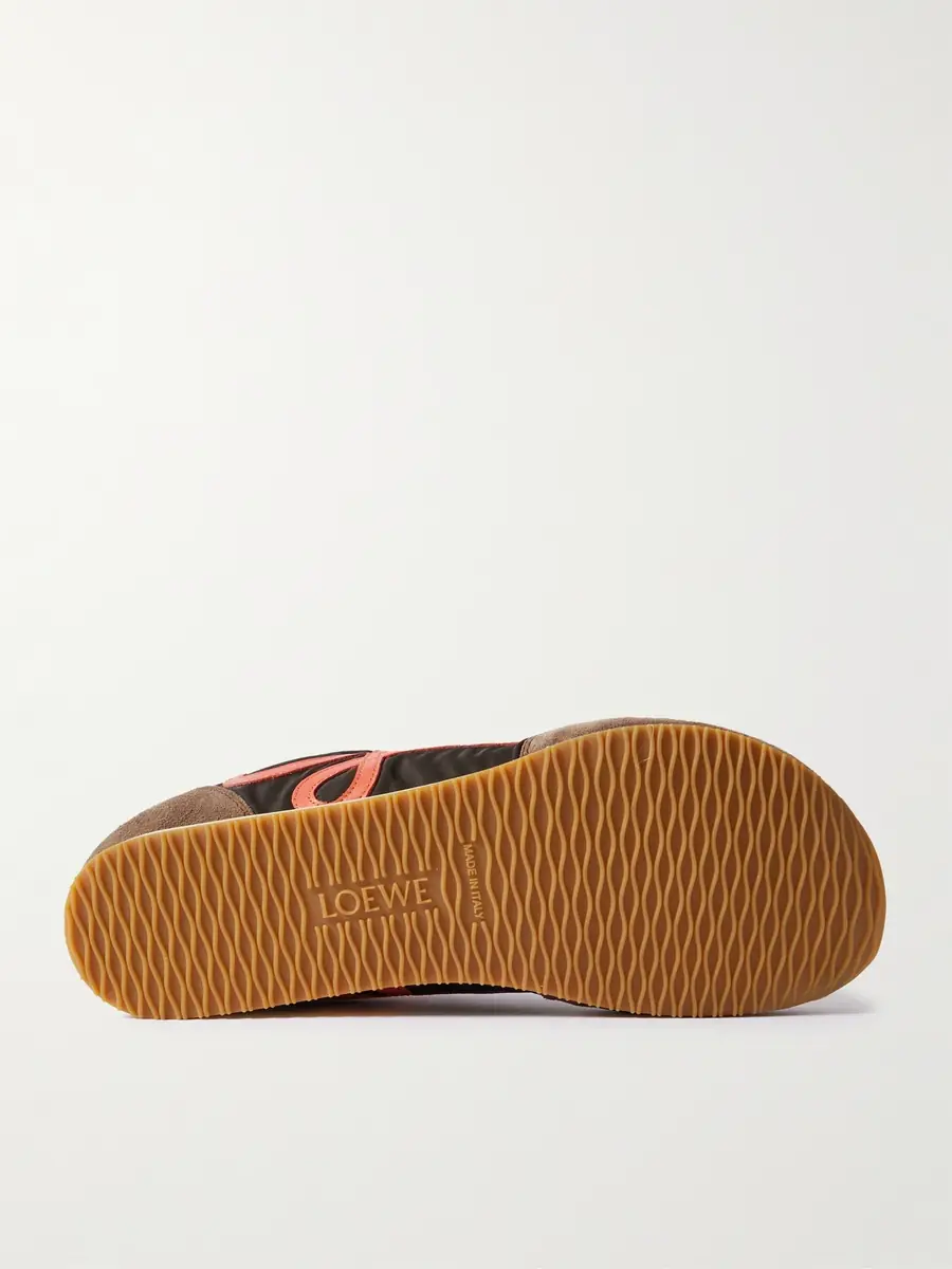 Loewe Ballet Runner 2.0 Logo-Appliquéd Shell, Suede and Leather Sneakers - Men | Thumbnail 3